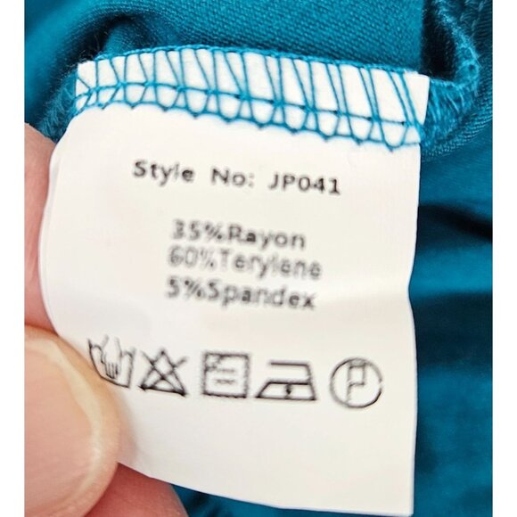 Womens Teal Sleeveless Jumpsuit Size Large With Waist Tie Casual Summer Chic - Picture 13 of 14